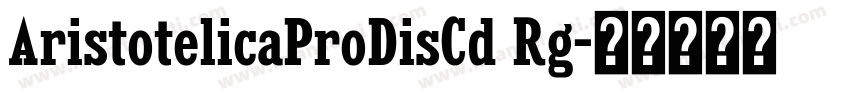 AristotelicaProDisCd Rg字体转换